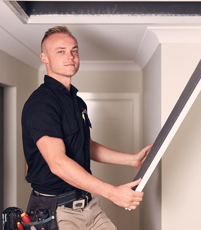 Air Conditioner Being Installed