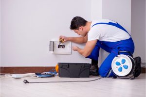 Electrician Fixing Electriical Wires