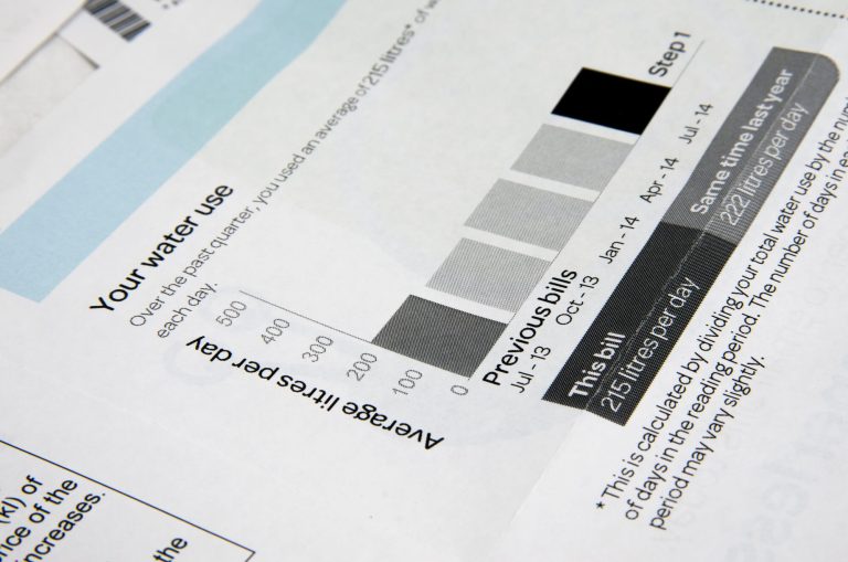 usage from water bill